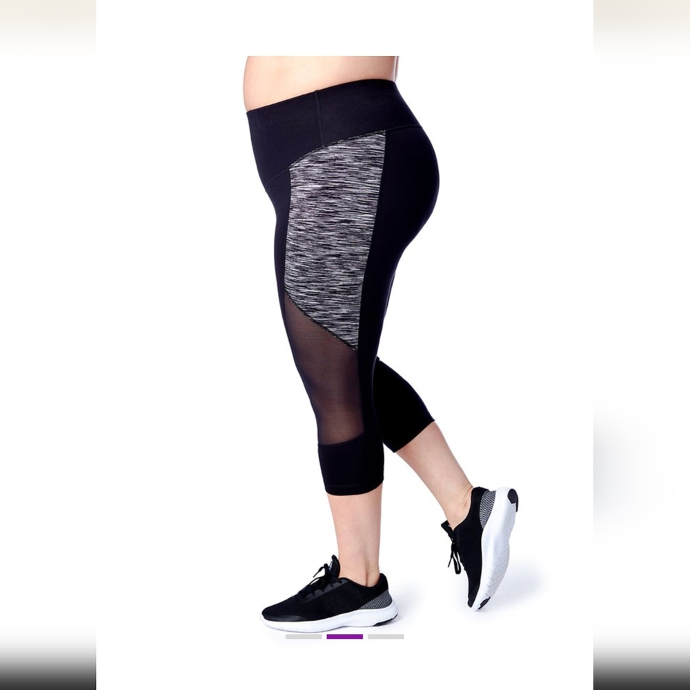 NWT Rainbeau Curves Donna Compression Capri Leggings - 18" size 14/16